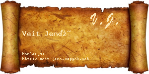 Veit Jenő névjegykártya