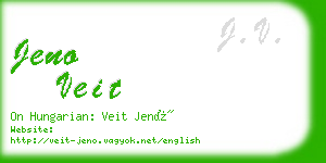 jeno veit business card